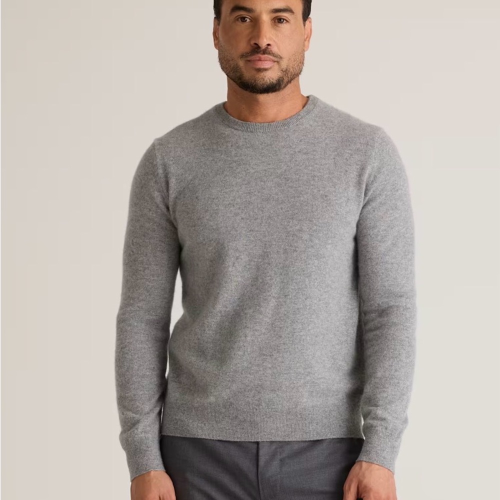Quince Men's Light Gray Crewneck Sweater